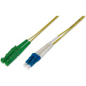 Digitus fiber optic patch cable duplex, E2000 (8° APC) > LC (UPC) connector, single-mode OS2 (yellow