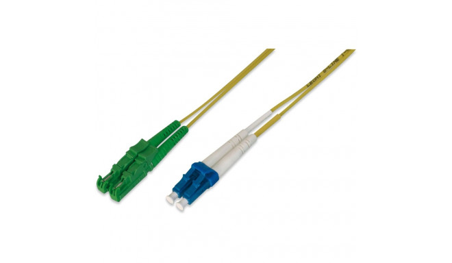 LWL patchkaabel dupleks E2000 (8° APC) > LC (UPC) pistikud singlemode OS2 3m, kollane