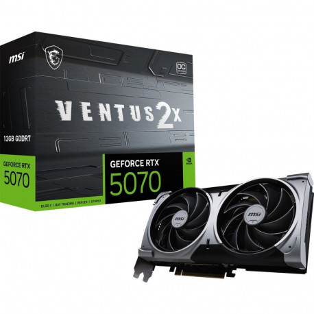 GeForce videokaart RTX 5070 12G VENTUS 2X OC (DLSS 4, 3x DisplayPort, 1x HDMI 2.1)