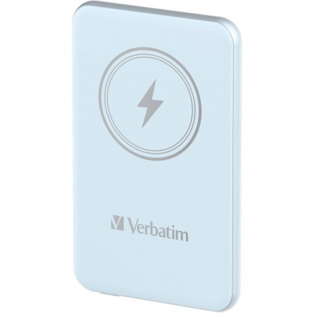 Verbatim Wireless Power Bank Charge 'n' Go 5,000mAh (light blue, Qi, PD 3.0, Quick Charge 3.0)