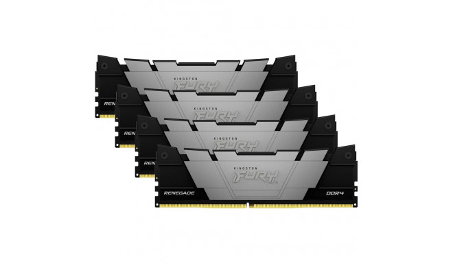 Kingston DDR4 - 128GB - 3600 - CL - 18 (4x 32 GB) quad kit (black, KF436C18RB2K4/128, Renegade, INTE