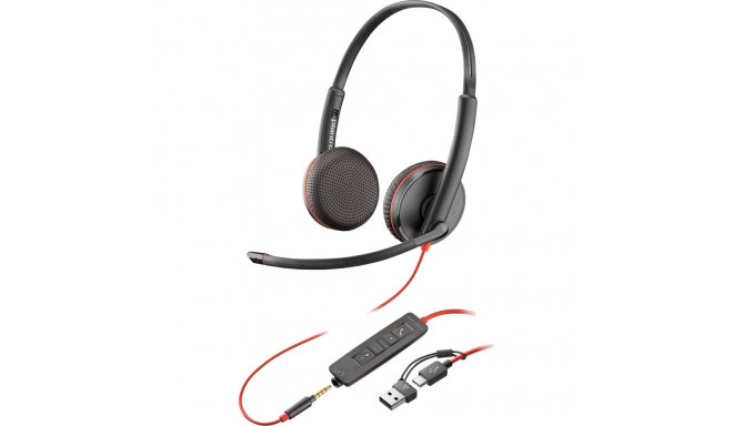 Blackwire kõrvaklapid 3225 stereo USB-C, must