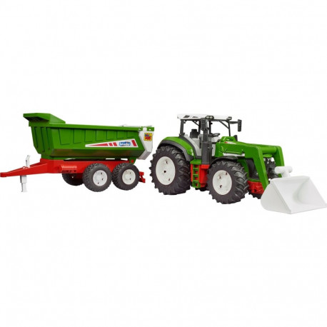 Roadmax traktor 03452 esilaaduri ja kallutatava haagisega