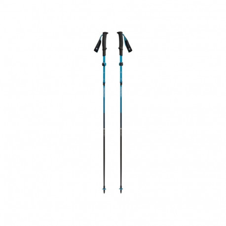 Black Diamond Trekking Poles Distance Carbon FLZ (anthracite/blue, 1 pair, 125-140 cm)