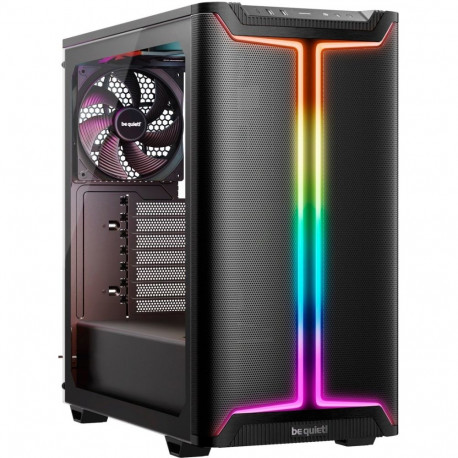 PC korpus PURE BASE 501 DX karastatud klaasiga, must