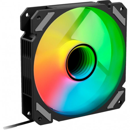 SHARK ventilaator Mirror RGB PWM 120mm, must