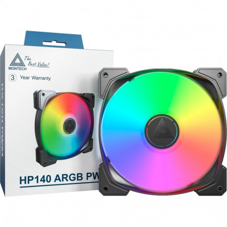 HP140 ventilaator ARGB PWM 140x140x25, must