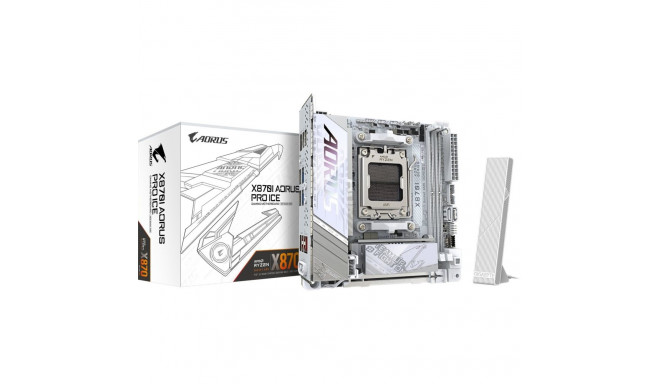 GIGABYTE X870I AORUS PRO ICE, motherboard (white) - Socket AM5
