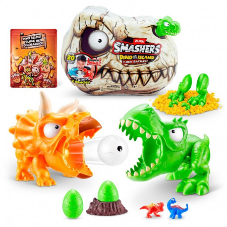 ZURU Smashers - T-Rex Battles Playset, Toy Figure (Assorted Item)