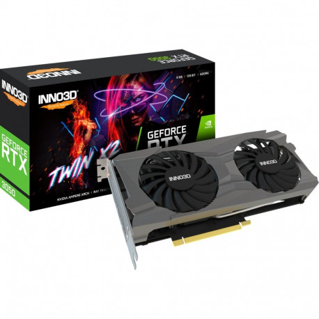 INNO3D GeForce RTX 3050 TWIN X2, graphics card (Lite Hash Rate, 1x DisplayPort, 1x HDMI 2.1)
