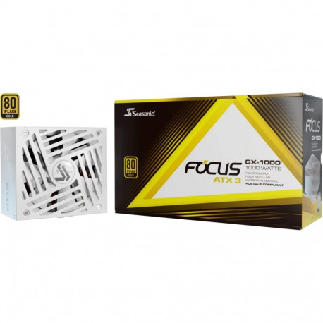 Seasonic FOCUS GX-1000 1000W ATX3.0 White Edition, PC power supply (white, 1x 12VHPWR, 3x PCIe, cabl