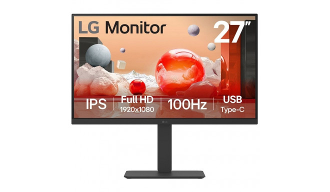 LG 27BA650-B.AEU, LED monitor - 27 - black, FullHD, IPS, USB-C, 100Hz panel