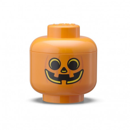 Room Copenhagen LEGO Storage HEAD "Pumpkin" mini, storage box (orange/black)