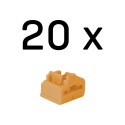 Lindy RJ45 Port Lock (without key) (orange, 20 pieces, Code Orange)
