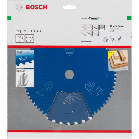 Bosch Powertools circular saw blade Expert for Wood, 230mm, 36Z (bore 30mm, for hand-held circular s