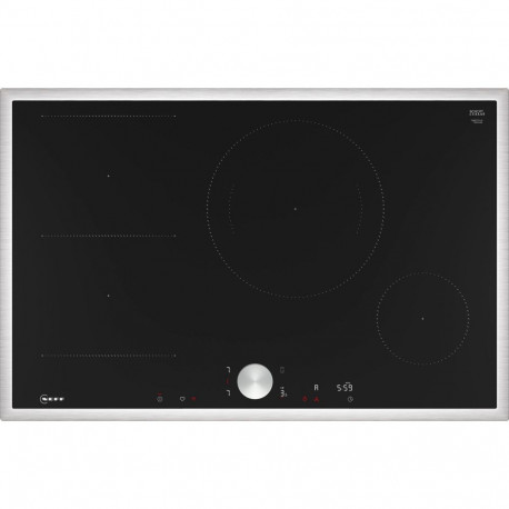 Neff T58STS1L0 N 90, Autonomous hob (black/stainless steel, 80 cm)