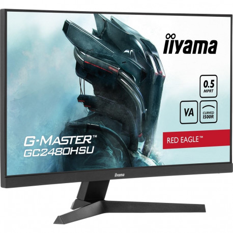 G-MASTER monitor GC2480HSU-B1 59.8cm (23.6 Zoll) FullHD VA kõver USB-hub 180Hz panel, must (matt)