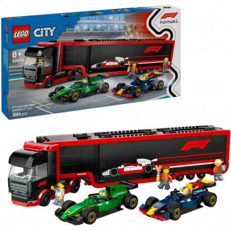 60445 City F1 Transporter mit RB20 & AMR24 F1 Rennautos