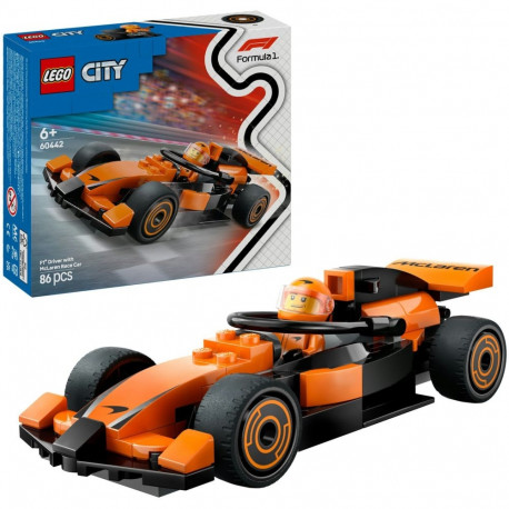 LEGO 60442 City F1 Racer with McLaren Racing Car, Construction Toy