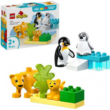 10442 DUPLO Town Wildtier-Familien: Pinguine und Löwen