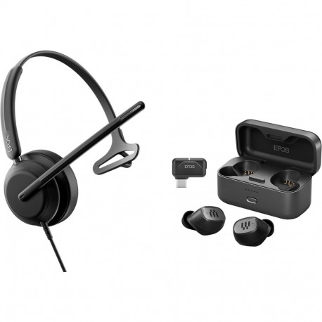 EPOS IMPACT 730T Bundle, Headset (Mono, Headband, incl. GTW 270 Series In-Ear Headphones)