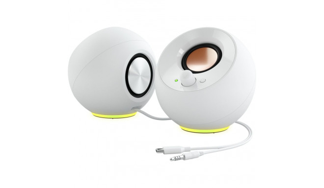Creative Pebble SE, PC speakers (white, Bluetooth 5.3, USB-C, jack, RGB)