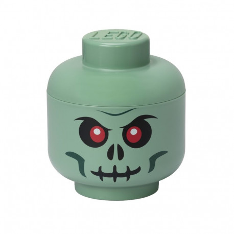 Room Copenhagen LEGO Storage HEAD "Skeleton" mini, storage box (green/black)