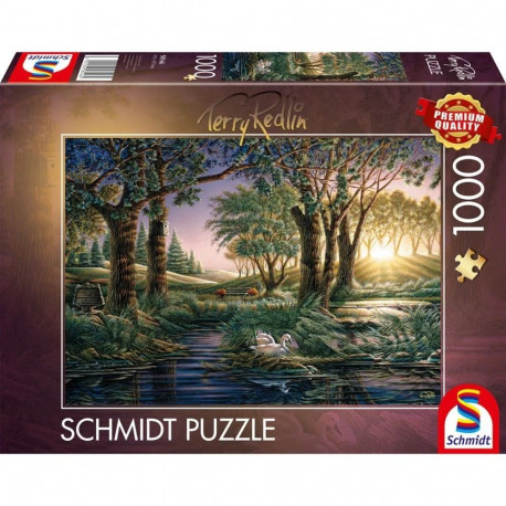 Schmidt Spiele Terry Redlin: Morning Magic at the Pond, Puzzle (1000 pieces)