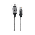 goobay Ethernet adapter cable USB-C 3.2 Gen2 > RJ-45, Slim (black/gray, 1 meter)