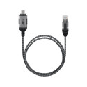 goobay Ethernet adapter cable USB-C 3.2 Gen2 > RJ-45, Slim (black/gray, 5 meters)