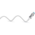 goobay Ethernet cable USB-A 3.2 Gen1 plug > RJ-45 plug, LAN adapter (white, 2 meters, braided textil