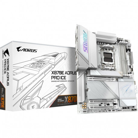 AORUS X870E PRO ICE, hõbedane/valge