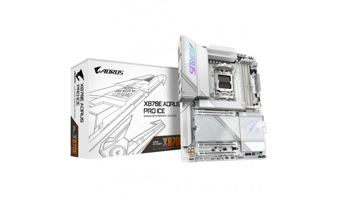GIGABYTE X870E AORUS PRO ICE - Socket AM5 - motherboard (silver)
