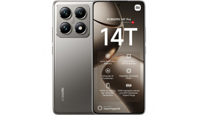 Xiaomi 14T - 6.67 - Pro 512GB, Mobile Phone (Titan Gray, 5G, 12GB LPDDR5X)