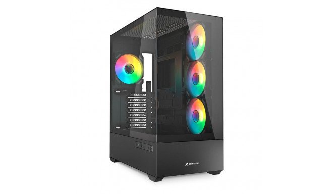 Sharkoon AK6 RGB , Tower case (black, Tempered Glass x 2)