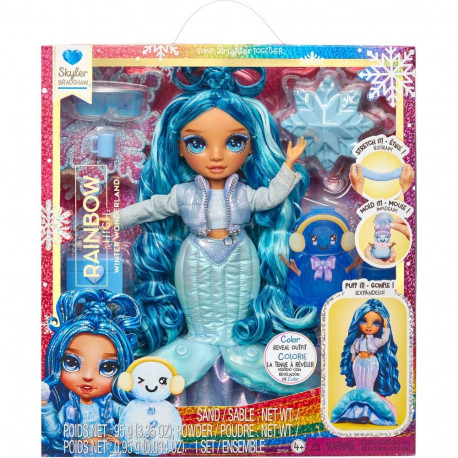 MGA Entertainment Rainbow High Winter Wonderland Doll - Bella (Blue), doll