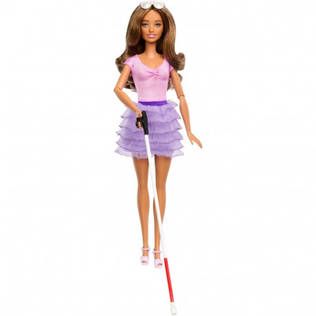 Mattel Barbie Fashionistas Doll Blind Barbie in Ruffled Skirt