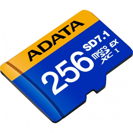 Premier Extreme microSDXC SD7.1 256 GB (blau/gelb, SD7.1 Express, UHS-I U3, Class 10, V30, Nintendo 
