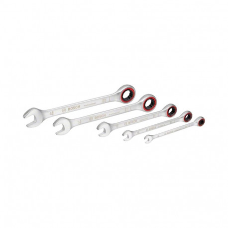 Bosch combination ratchet wrench set, 5 pieces, wrench