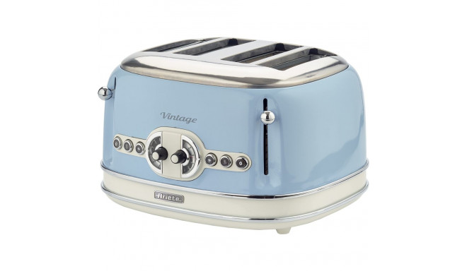 Ariete Vintage 4-slot toaster 156 (light blue, 1,600 watts, for 4 slices of toast)