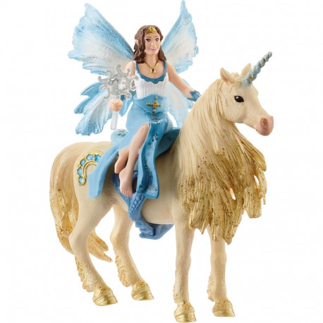 Schleich Bayala Eyela's ride on golden unicorn, toy figure