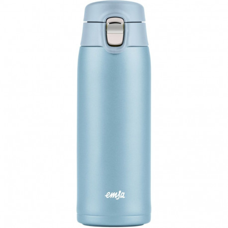 Emsa TRAVEL MUG light thermal mug (light blue, 0.4 liters, flip lid)