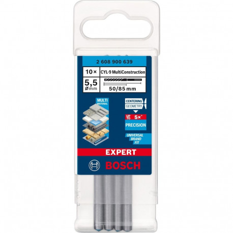 EXPERT CYL-9 MultiConstruction Bohrer, Ø 5,5mm, 10 Stück (Arbeitslänge 50mm)