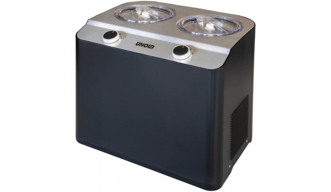 Unold ice cream maker Doppio Nero (black, for 2x 1,200ml ice cream, 250 watt compressor)