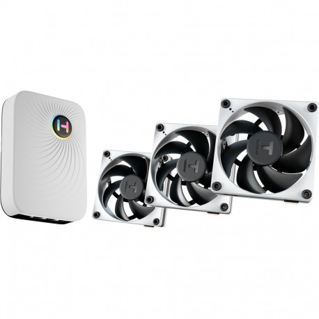 THICC FP12 Triple Fan Pack + Nexus Portal (schwarz/grau, 3er Pack + Nexus Portal, 120 mm)