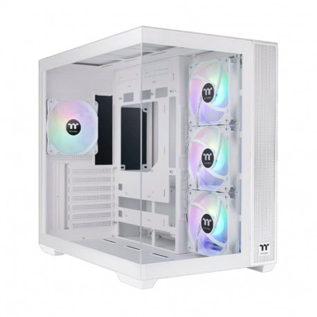 Thermaltake View 380 TG ARGB Snow, Tower Case (White, Tempered Glass x 2)
