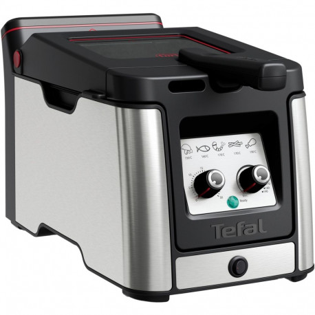 Fritteuse Clear Duo FR600D (edelstahl/schwarz, 2.000 Watt, Ölbehälter 3,5 Liter)