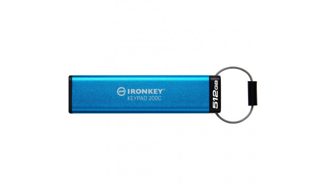 Kingston IronKey Keypad 200 512 GB, USB stick (USB-C 3.2 Gen 1)
