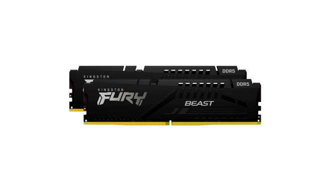 Kingston DDR5 - 64GB - 6400 - CL - 32 (2x 32 GB) Dual-Kit (black, KF564C32BBEK2-64, FURY Beast, INTE