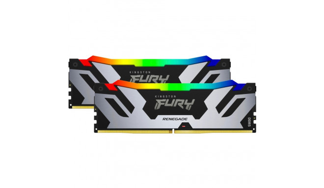 Kingston DDR5 - 96GB - 6400 - CL - 32 (2x 48 GB) Dual-Kit (silver/black, KF564C32RSAK2-96, Renegade 